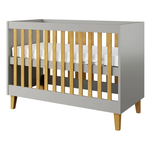 Szare łóżeczko niemowlęce - Maurycy 6X ze sklepu Edinos.pl w kategorii Łóżka dziecięce - zdjęcie 172263600