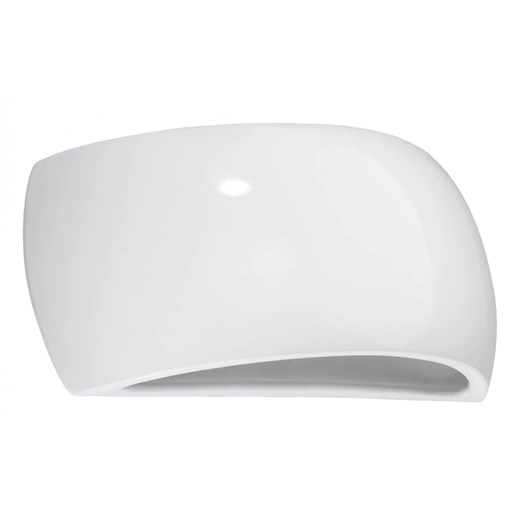 Biały minimalistyczny kinkiet w połysku - S485-Borni ze sklepu Edinos.pl w kategorii Lampy ścienne - zdjęcie 172264060