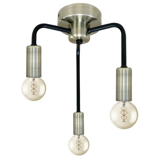 Trzyramienna loftowa lampa sufitowa czarny mat - V136 M9-D38 ze sklepu Edinos.pl w kategorii Lampy wiszące - zdjęcie 172264291