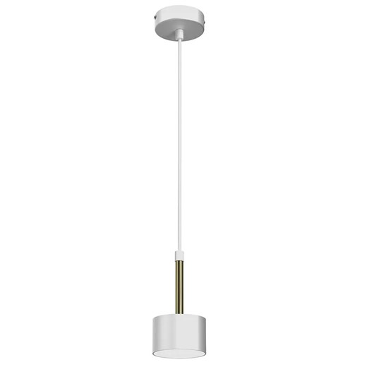 Biało-złota nowoczesna lampa do salonu - N019 T1-W33 ze sklepu Edinos.pl w kategorii Lampy wiszące - zdjęcie 172264484