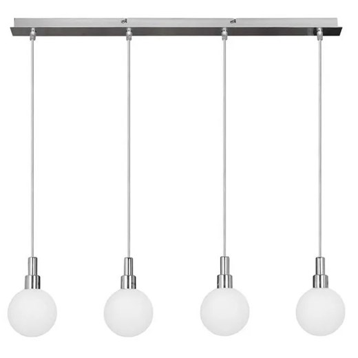 Minimalistyczna lampa wisząca na listwie chrom - 2X V114 T8-F06 ze sklepu Edinos.pl w kategorii Lampy wiszące - zdjęcie 172264573