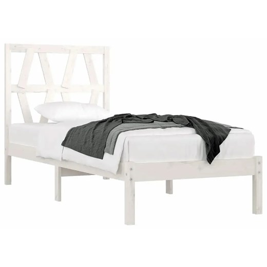 Białe jednoosobowe łóżko drewniane 90x200 - Yoko 3X Elior One Size Edinos.pl