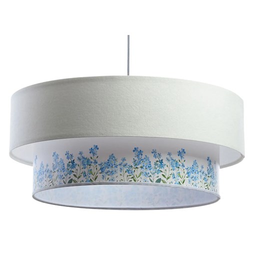 Biała lampa wisząca z welurowym kloszem - 3X S427 M1-Z60 ze sklepu Edinos.pl w kategorii Lampy wiszące - zdjęcie 172264671