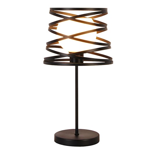 Czarna metalowa lampa stołowa C8-P97 ze sklepu Edinos.pl w kategorii Lampy stołowe - zdjęcie 172264860