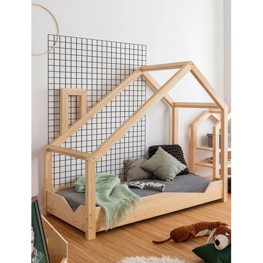 Drewniane łóżko dziecięce domek Lumo 2X - 23 rozmiary Elior One Size Edinos.pl