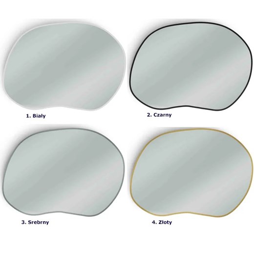 Lustro z oświetleniem ledowym 80x57 cm Volvero 4X - 4 kolory Elior One Size Edinos.pl