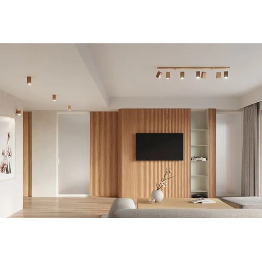 Nowoczesny poczwórny plafon z drewna - S482-Kerbi Lumes One Size Edinos.pl