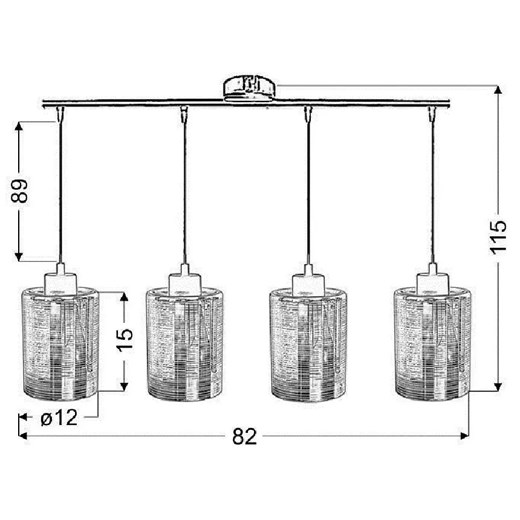 Nowoczesna lampa wisząca na listwie - V064-Nubia Lumes One Size Edinos.pl