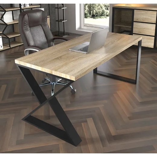 Drewniane nowoczesne biurko 160 x 80 - Nipso Elior One Size Edinos.pl