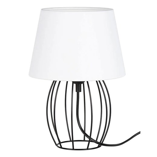 Biało-czarna druciana lampka stołowa - A09-Ceva ze sklepu Edinos.pl w kategorii Lampy stołowe - zdjęcie 172266081