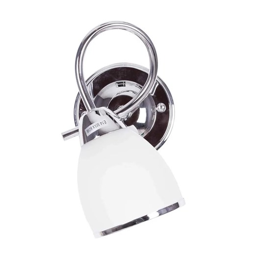 Chromowany kinkiet z białym kloszem - S974-Labis Lumes One Size Edinos.pl