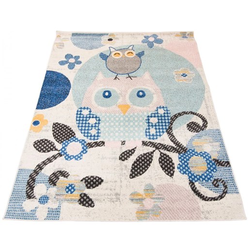 Prostokątny dywan dziecięcy z sowami - Animas 6X ze sklepu Edinos.pl w kategorii Tekstylia dziecięce - zdjęcie 172266212