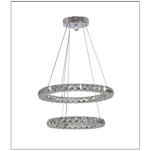 Kryształowa lampa wisząca dwa okręgi - V071-Pelagio Lumes One Size Edinos.pl
