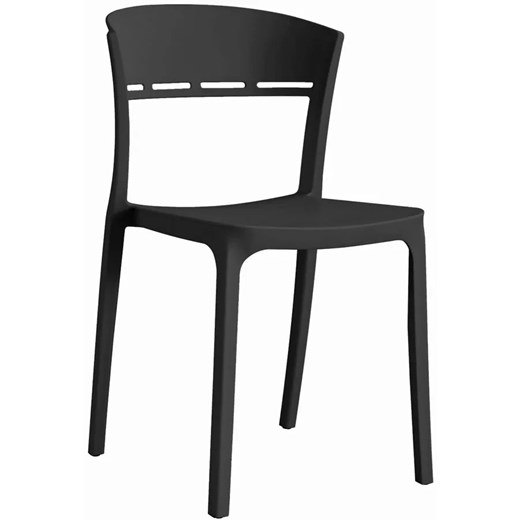 Czarne krzesło balkonowe, ogrodowe - Wivo ze sklepu Edinos.pl w kategorii Krzesła ogrodowe - zdjęcie 172266542