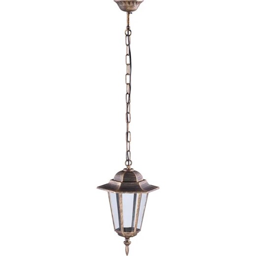 Czarno-złota lampa wisząca na balkon i taras - S332-Relva ze sklepu Edinos.pl w kategorii Lampy wiszące - zdjęcie 172266813