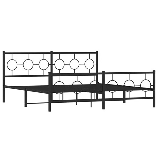 Czarne metalowe łóżko industrialne 180x200cm - SLIM ze sklepu Edinos.pl w kategorii Łóżka i materace - zdjęcie 172267464