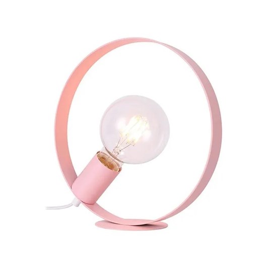 Różowa lampa stołowa koło - 3X V057 E9-Z77 ze sklepu Edinos.pl w kategorii Lampy stołowe - zdjęcie 172267750