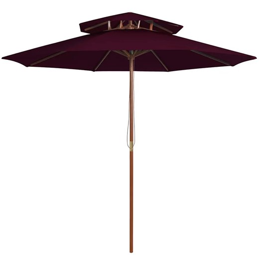 Bordowy okrągły parasol ogrodowy - Serenity Elior One Size wyprzedaż Edinos.pl