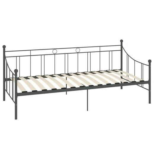 Szare Metalowe Łóżko Jednoosobowe 90X200 Cm P8-T03 ze sklepu Edinos.pl w kategorii Łóżka i materace - zdjęcie 172268164