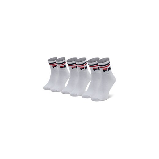 Fila Zestaw 3 par wysokich skarpet unisex Calza Quarter F9398 Biały ze sklepu MODIVO w kategorii Skarpetki damskie - zdjęcie 172268542