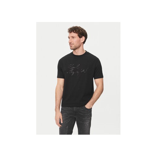 KARL LAGERFELD T-Shirt 755083 542225 Czarny Regular Fit ze sklepu MODIVO w kategorii T-shirty męskie - zdjęcie 172268592