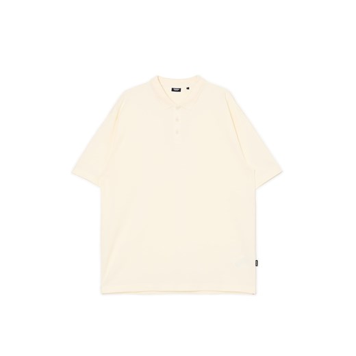 Cropp - Jasne t-shirt polo - kremowy ze sklepu Cropp w kategorii T-shirty męskie - zdjęcie 172269071