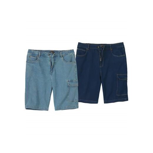 Zestaw 2 wygodnych bermudów z denimu ze stretchem Atlas For Men L promocja Atlas For Men