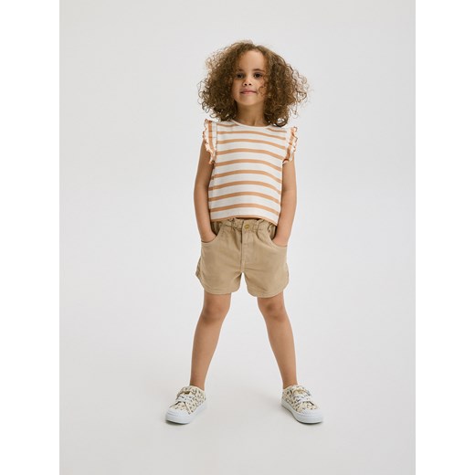 Reserved - Jeansowe szorty - beżowy ze sklepu Reserved w kategorii Spodenki niemowlęce - zdjęcie 172269883