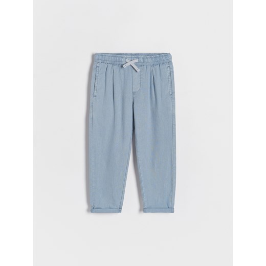 Reserved - Spodnie chino z lnem - jasnoniebieski ze sklepu Reserved w kategorii Spodnie chłopięce - zdjęcie 172270221