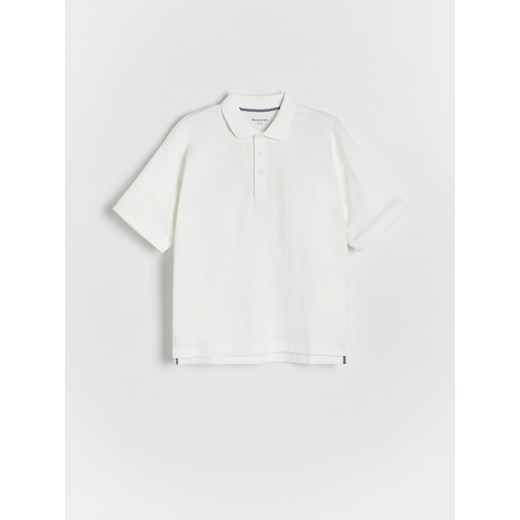 Reserved - T-shirt polo - złamana biel ze sklepu Reserved w kategorii T-shirty chłopięce - zdjęcie 172270272