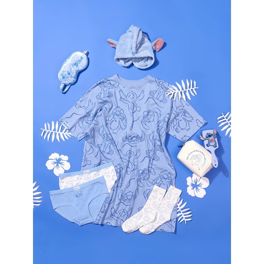 Sinsay - Maska do spania Stitch - niebieski Sinsay One Size Sinsay