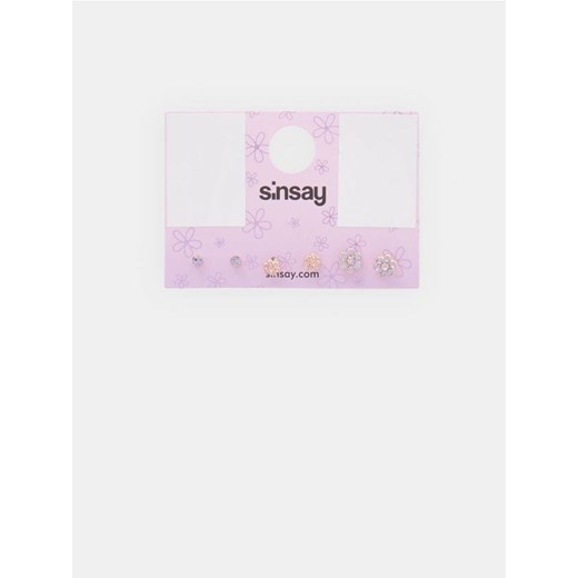 Sinsay - Kolczyki 3 pack - wielobarwny ze sklepu Sinsay w kategorii Kolczyki - zdjęcie 172271483