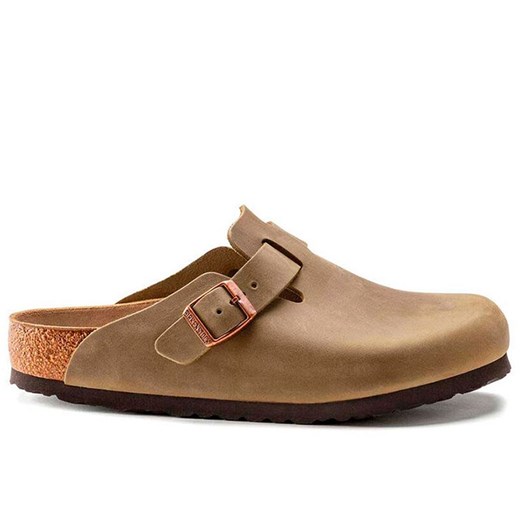 Klapki męskie Birkenstock Boston 960811 - brązowe ze sklepu streetstyle24.pl w kategorii Klapki męskie - zdjęcie 172272634