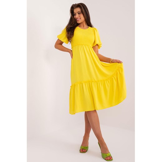 Sukienka krótka żółta ze sklepu 5.10.15 w kategorii Sukienki - zdjęcie 172272781