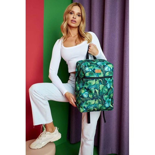 Jednokomorowy plecak zielony podróżny z trwałego poliestru - Rovicky ze sklepu 5.10.15 w kategorii Plecaki - zdjęcie 172272811