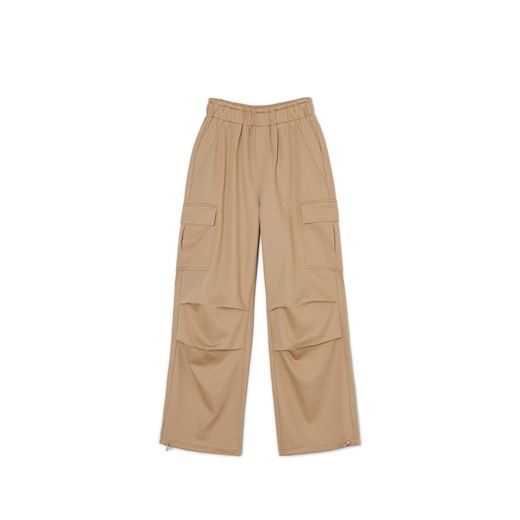 Cropp - Bursztynowe spodnie cargo - żółty ze sklepu Cropp w kategorii Spodnie damskie - zdjęcie 172273144