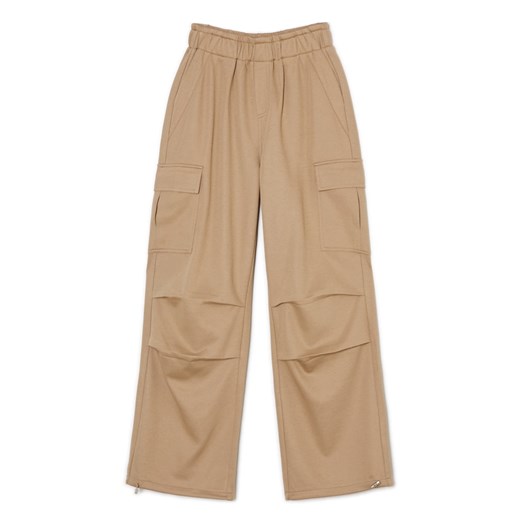 Cropp - Bursztynowe spodnie cargo - żółty Cropp XL Cropp