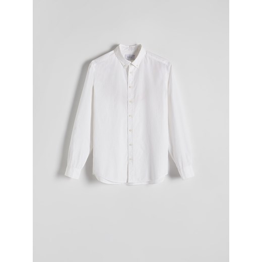 Reserved - Koszula regular fit - biały ze sklepu Reserved w kategorii Koszule męskie - zdjęcie 172274283