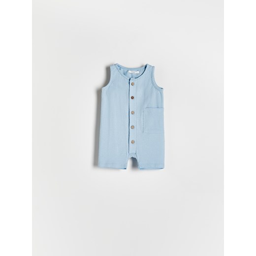 Reserved - Bawełniany kombinezon - jasnoniebieski ze sklepu Reserved w kategorii Body niemowlęce - zdjęcie 172274394