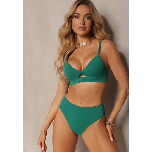 Zielone 2-Częściowe Bikini Stanik z Ozdobnym Wycięciem i Majtki Figi Curbia Renee 40 Renee odzież okazja