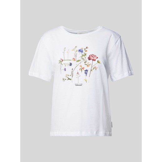 T-shirt z kwiatowym nadrukiem model ‘MAARLA’ ze sklepu Peek&Cloppenburg  w kategorii Bluzki damskie - zdjęcie 172276281