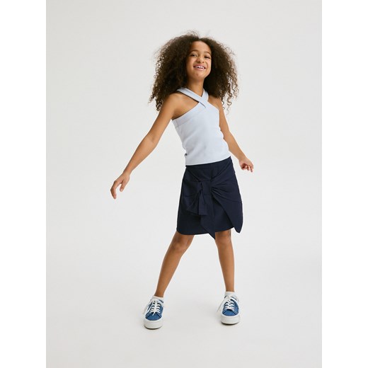 Reserved - Spódnica z kokardą - granatowy ze sklepu Reserved w kategorii Spódnice dziewczęce - zdjęcie 172277124