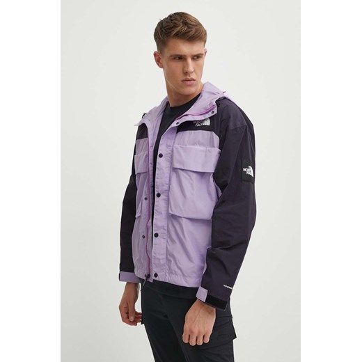 The North Face kurtka męska kolor fioletowy przejściowa oversize NF0A879GVIB1 ze sklepu ANSWEAR.com w kategorii Kurtki męskie - zdjęcie 172277742