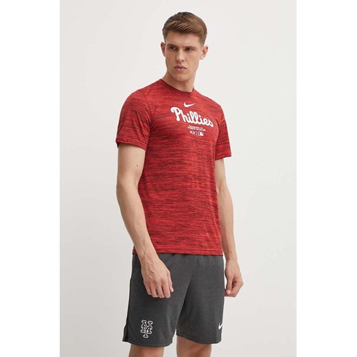Nike t-shirt Philadelphia Phillies męski kolor czerwony z nadrukiem ze sklepu ANSWEAR.com w kategorii T-shirty męskie - zdjęcie 172278052