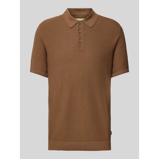 Koszulka polo z fakturowanym wzorem model ‘BLUSANDRI’ ze sklepu Peek&Cloppenburg  w kategorii T-shirty męskie - zdjęcie 172280294