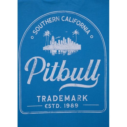 T-shirt męski Pitbull West Coast niebieski młodzieżowy 