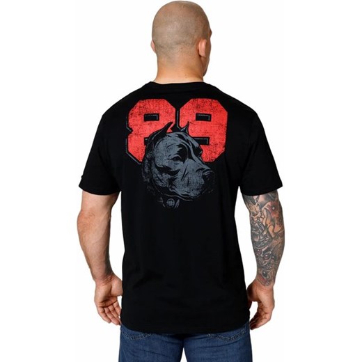 T-shirt męski Pitbull West Coast czarny z krótkim rękawem 