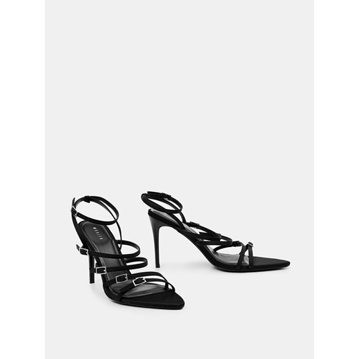 Mohito - Czarne sandały na szpilce - czarny ze sklepu Mohito w kategorii Sandały damskie - zdjęcie 172282023