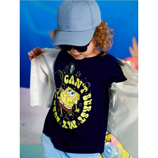 Sinsay - Koszulka SpongeBob - granatowy ze sklepu Sinsay w kategorii T-shirty chłopięce - zdjęcie 172282632