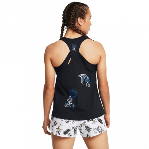 Damski top do biegania Under Armour UA We Run Tank - czarny ze sklepu Sportstylestory.com w kategorii Bluzki damskie - zdjęcie 172284143